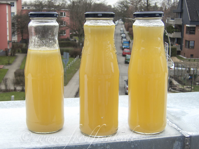 3 Flaschen mit Bruehe